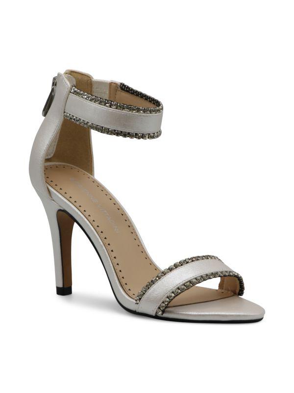 Adrienne Vittadini Gracy Rhinestone Heel Sandals