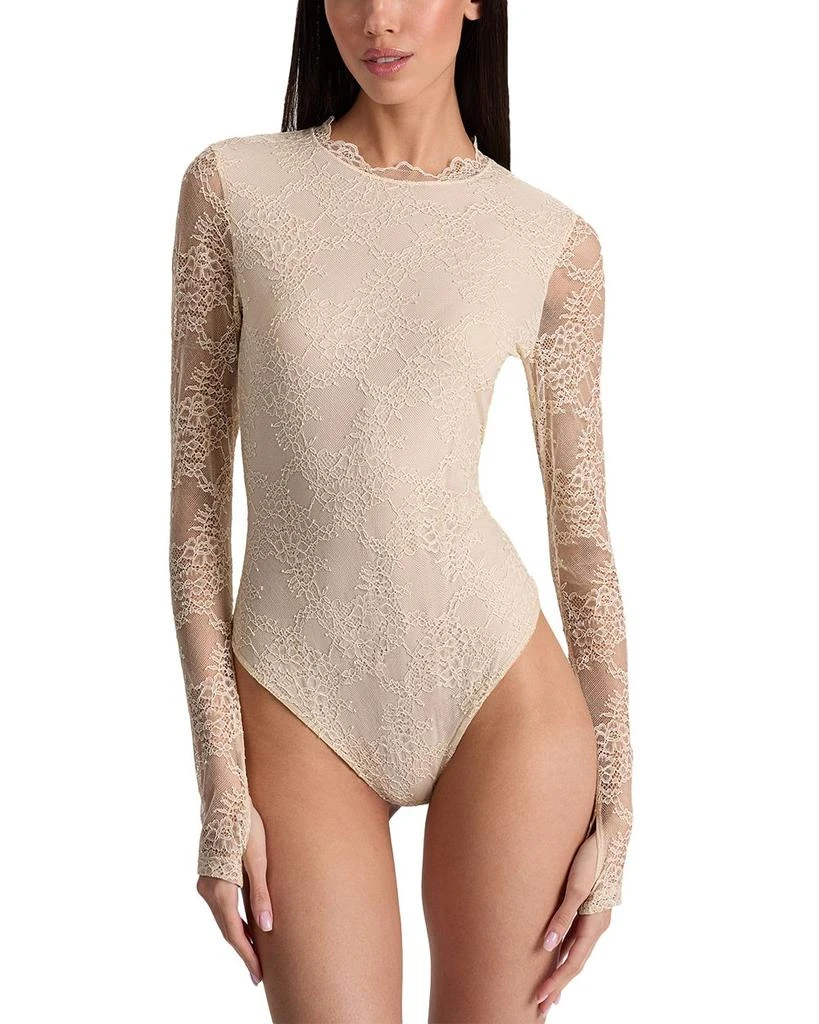 Alice + Olivia Taeyn Lace Crewneck Bodysuit 1