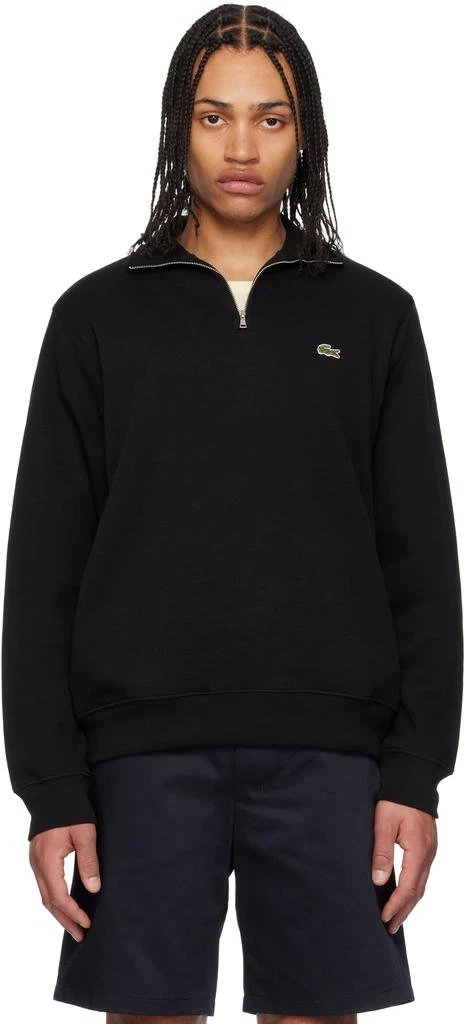 Lacoste Black Zip-Up High-Neck Sweatshirt 1
