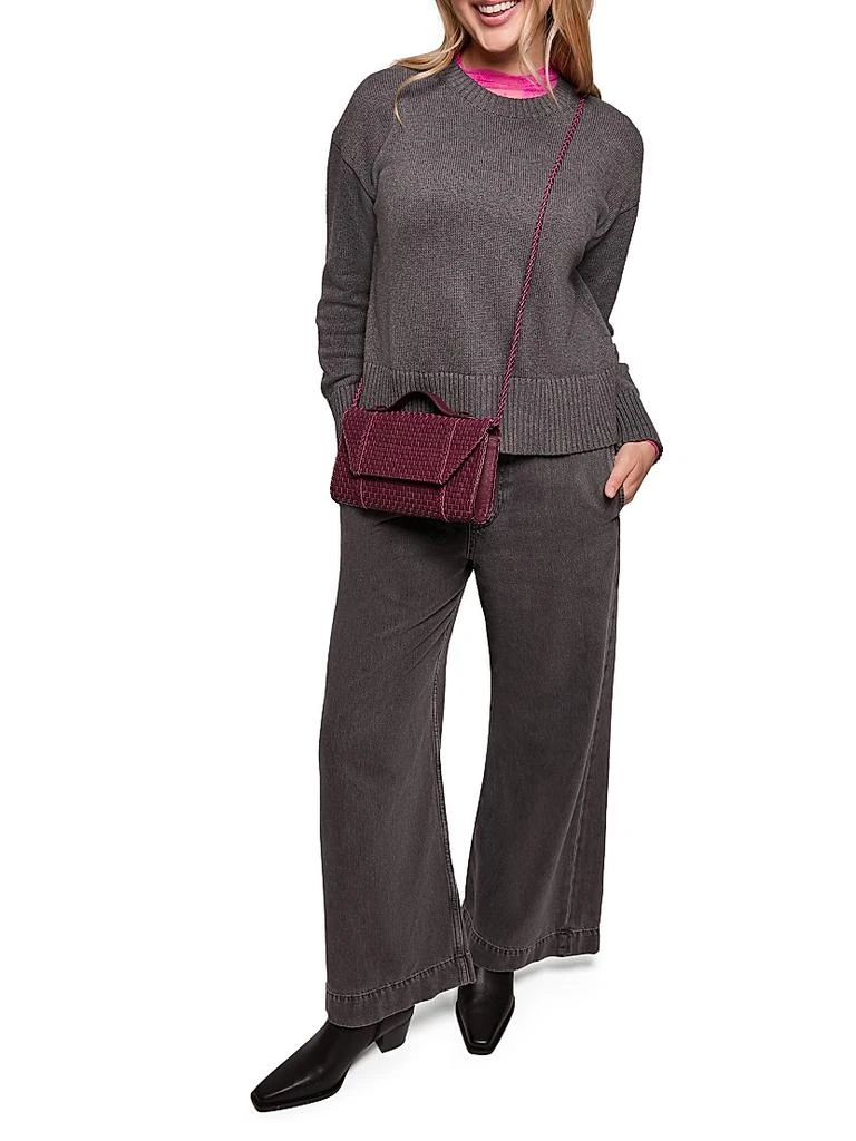 Aimee Kestenberg Chelsea Leather Woven Convertible Clutch 2
