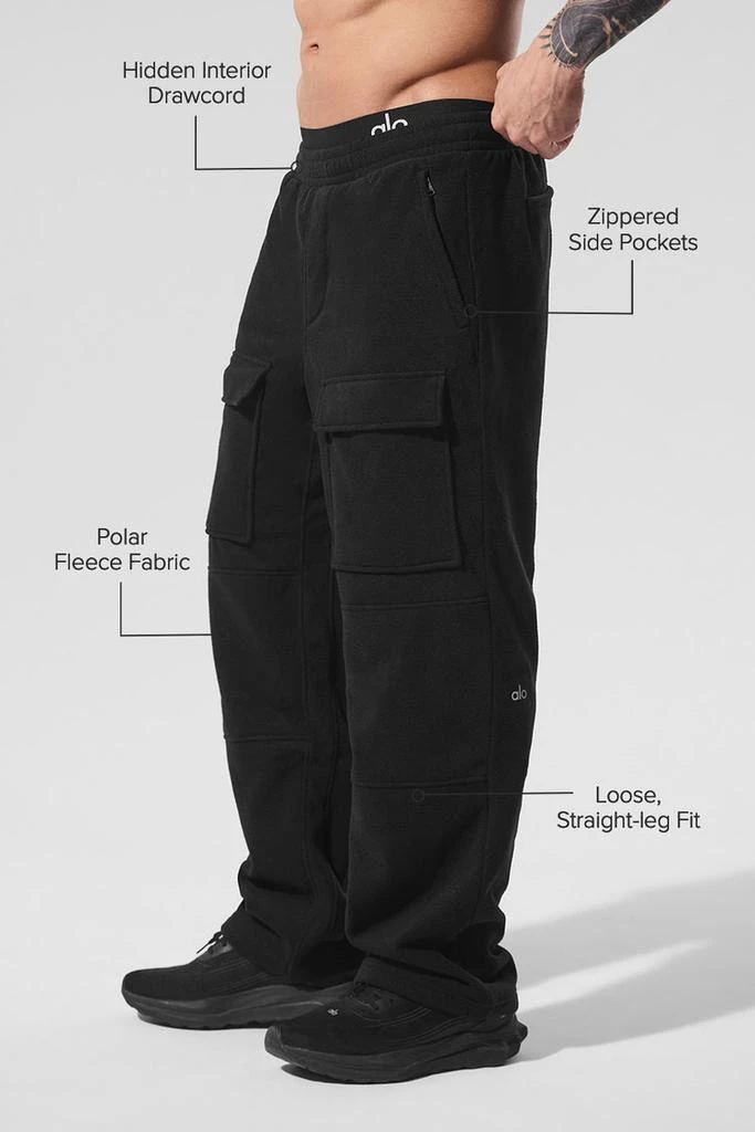 Alo Polar Fleece Ridge Cargo Pants - Black 2