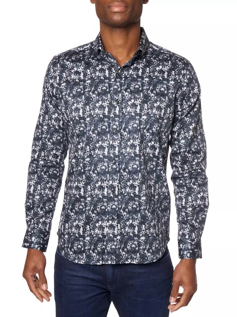 Robert Graham Hawking Skull Woven Shirt 1