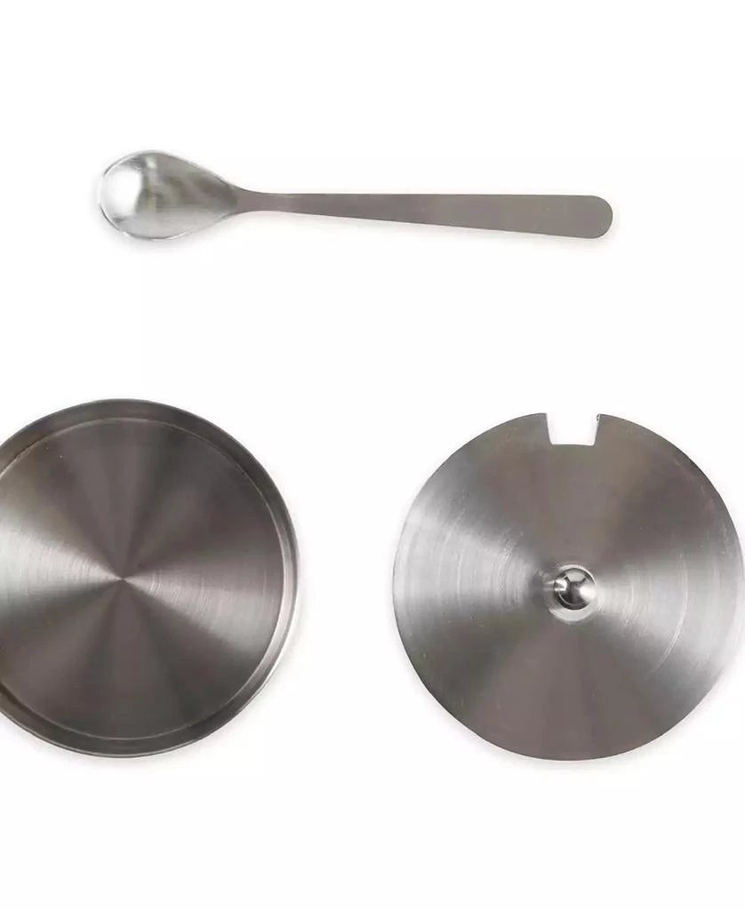 RSVP International Endurance Stainless Steel 4 Ounce Salt Cellar and Spoon Set 4