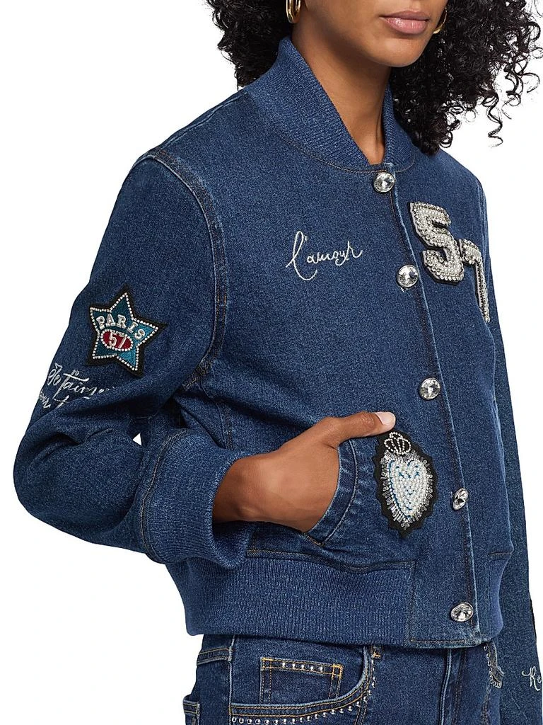 Cinq à Sept Dominique Denim Varsity Jacket 6