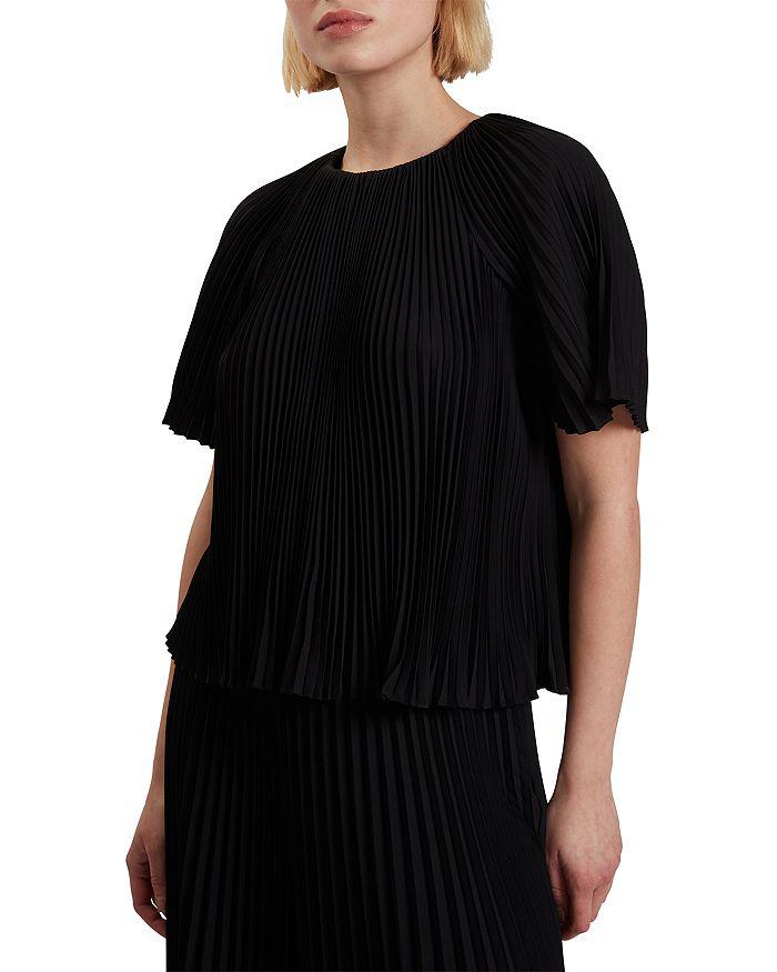 Ted Baker London Agara Pleated Short Sleeve Blouse
