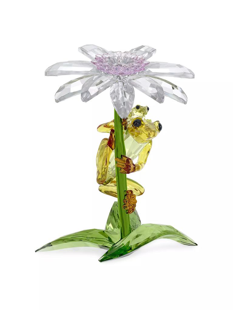 Swarovski Idyllia Frogs & Flower Crystal Sculpture