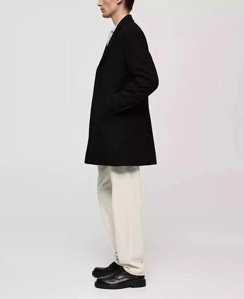 Mango Men's Regular-Fit Quilted Wool-Blend Coat 4