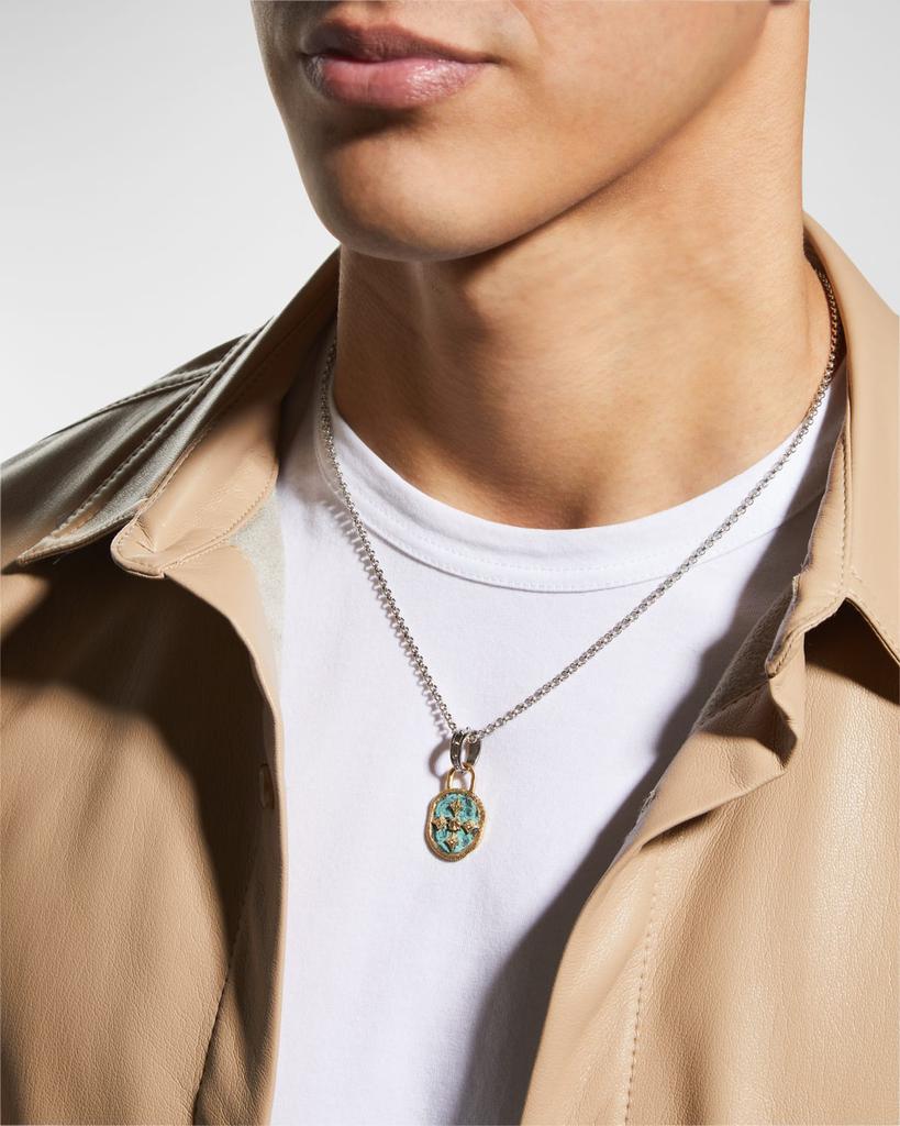 Armenta Men's Romero Artifact Cross Medallion Pendant