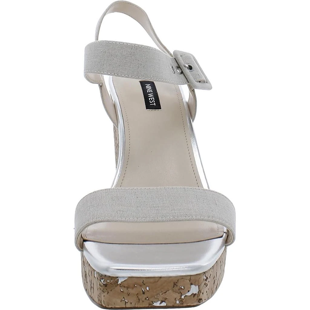 Naturalizer Courts 7 Womens Canvas Square Toe Wedge Sandals 3