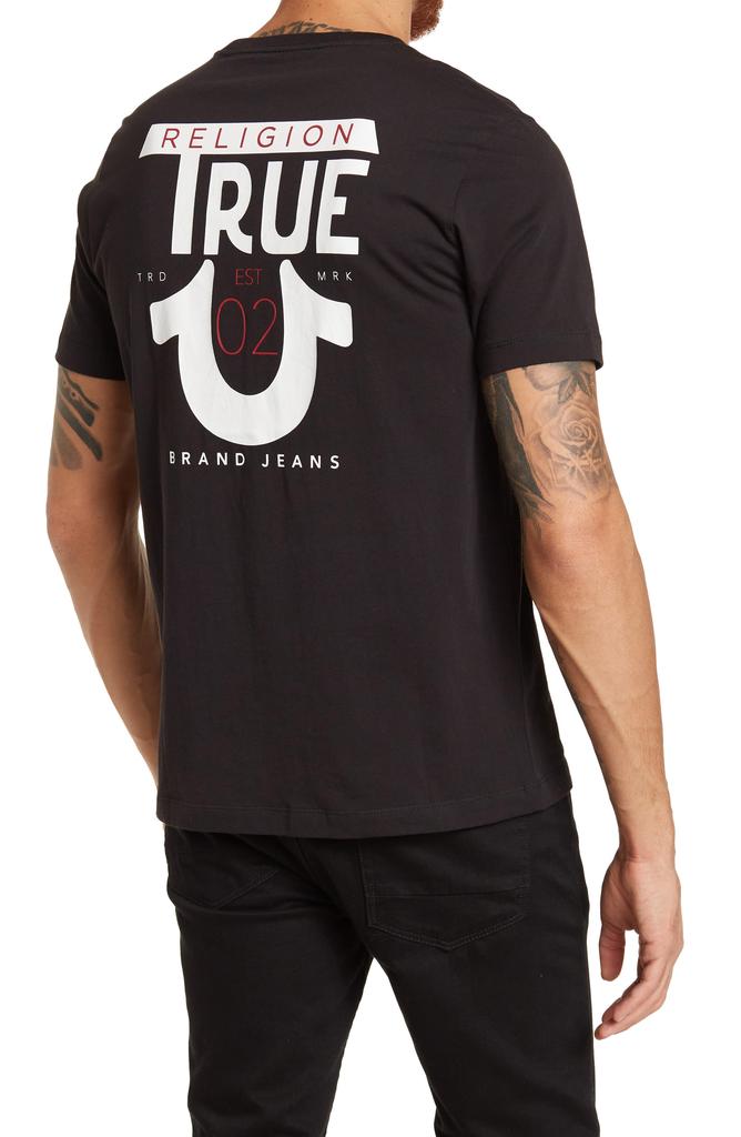 True Religion Brand Jeans True Religion Chest Logo Cotton Crew Neck T-Shirt