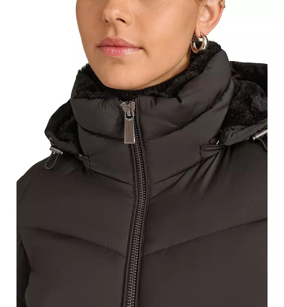 Calvin klein heavyweight zip faux fur hooded puffer jacket online