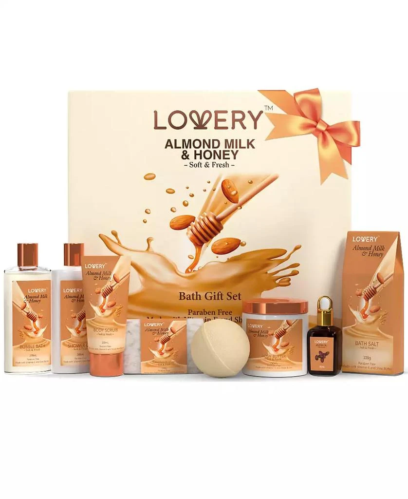Lovery Almond Milk And Honey Spa Kit, 9 Piece 1