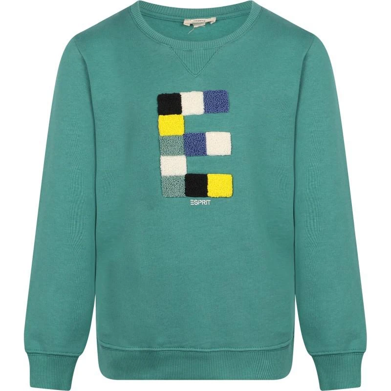 Esprit Fuzzy e sweatshirt in green 2