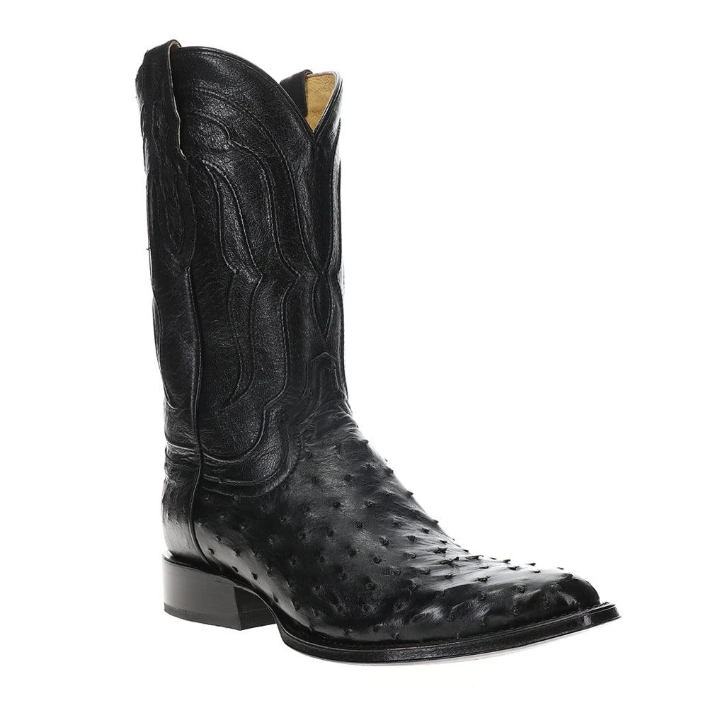Tony Lama Canonero Full Quill Ostrich Round Toe Pull On Cowboy Boots 2