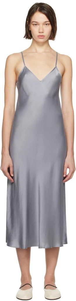 Silk Laundry Gray 90s Slip Dress 1