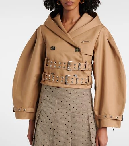 Ganni Double-breasted cotton jacket 6