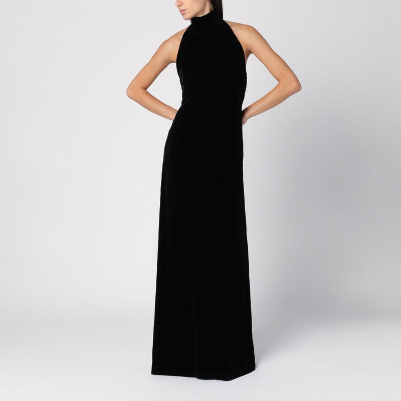 Black satin velvet long dress – On Sale Now with Up to 60% Off