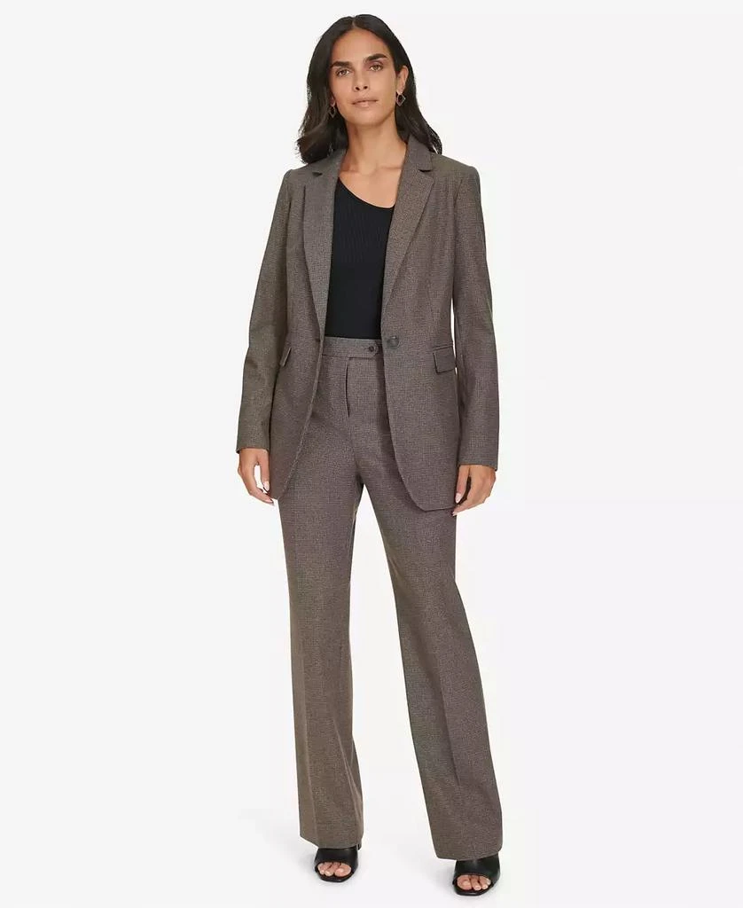 Calvin Klein Women's Houndstooth One-Button Blazer 4