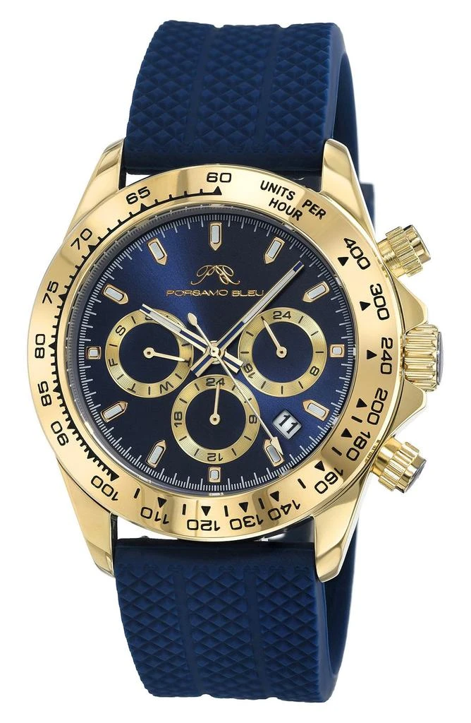 Porsamo Bleu Men's Preston Sport Silicone Strap Watch, 41mm 1
