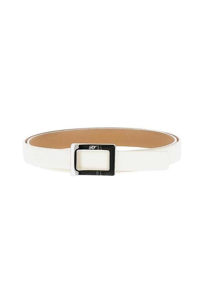 Roger Vivier Sleek Narrow Belt With Distinctive Buckle