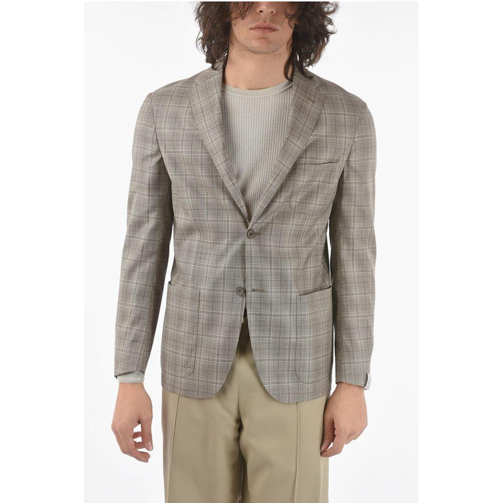 Corneliani Plaid Checked 2-Buttons SPORTSWEAR Blazer with Side Men's Vents