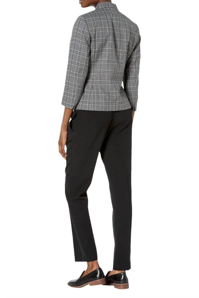 Le Suit Le Suit - Window Pane Jacket With Crepe Pants Suit Set 2