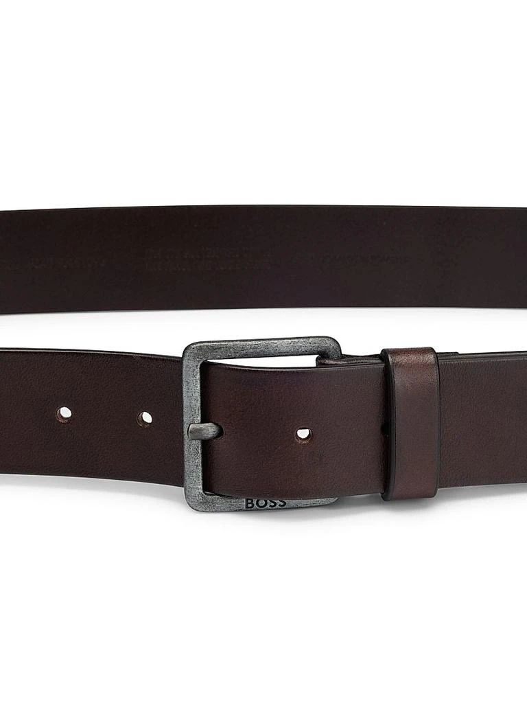 Hugo Boss Leather Belt with Logo Buckle 4