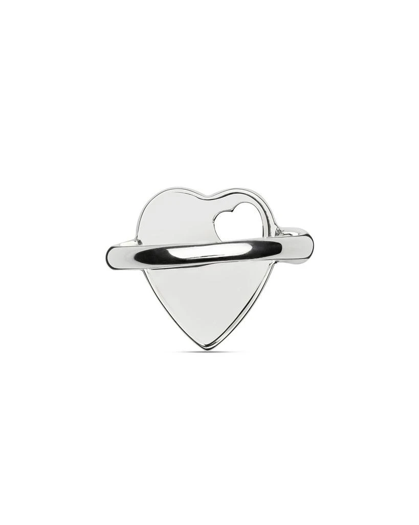 Gucci Sterling Silver Trademark Heart Ring 5