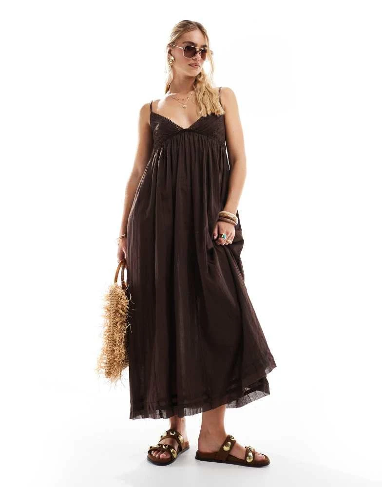 accessorizing a brown dress Chic Ruched Mini Dress with Scarf