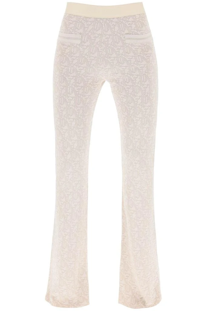 Palm Angels monogram pants in lurex knit 1