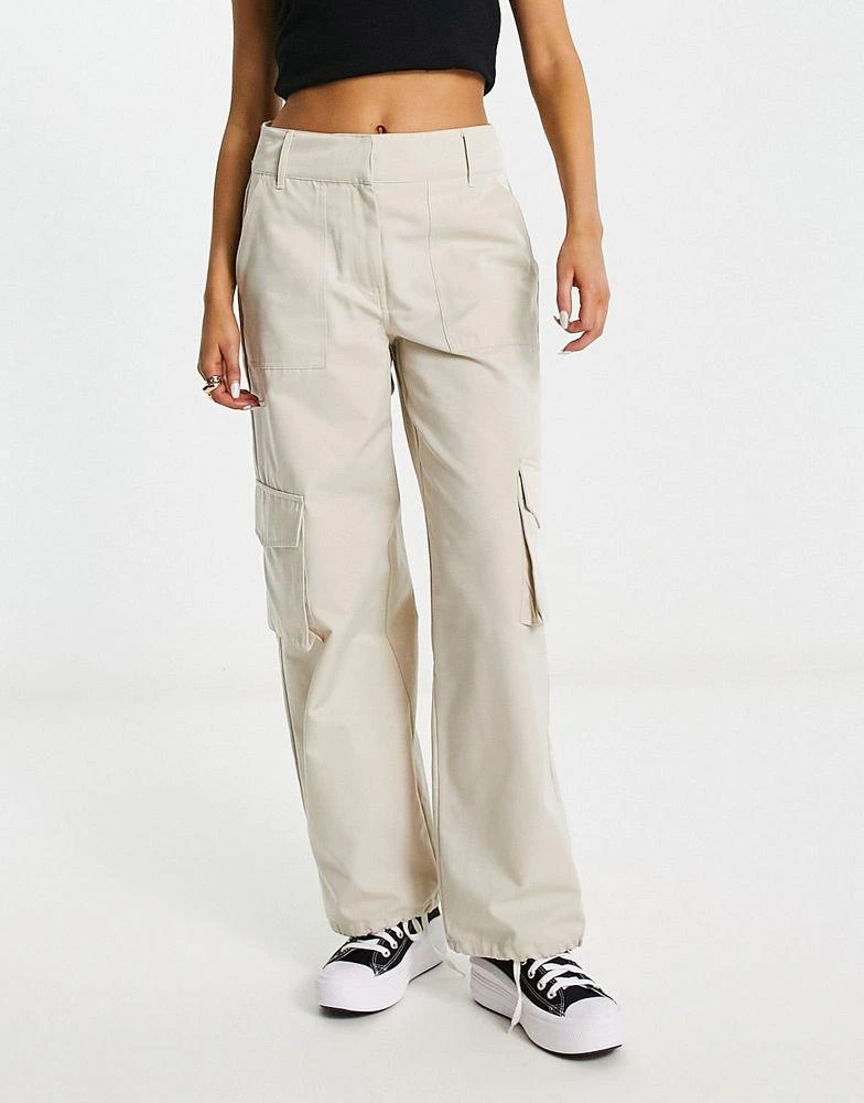 Something New Something New X Naomi Anwer cargo trousers in cream 4