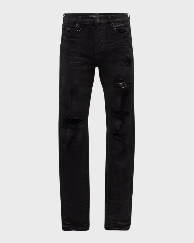 PURPLE Men's Oil Spill Skinny Jeans 1
