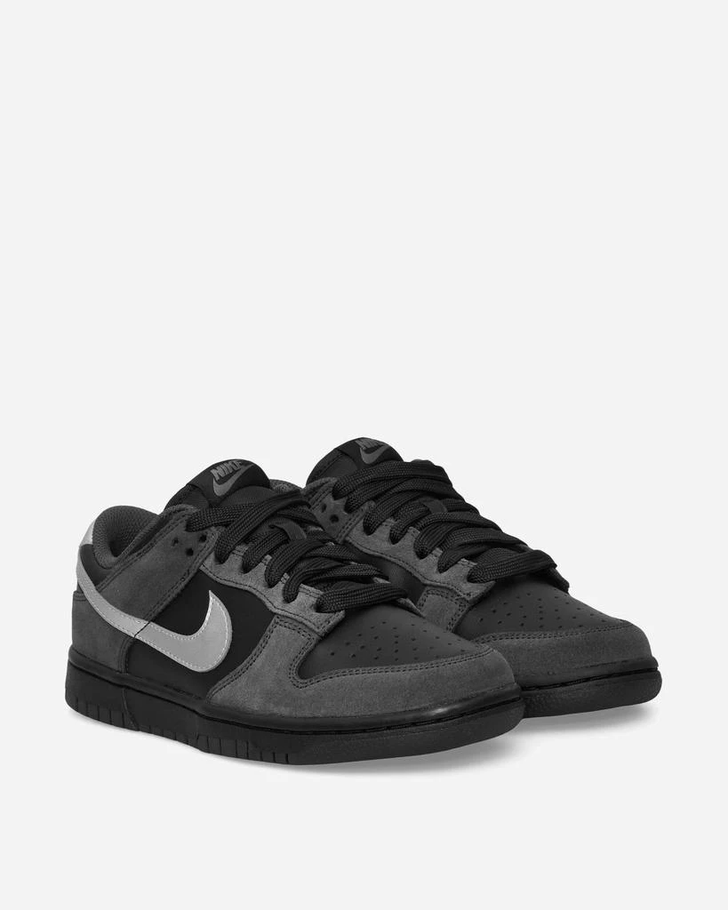 NIKE Women's Dunk Low Sneakers Black / Metallic Silver 2