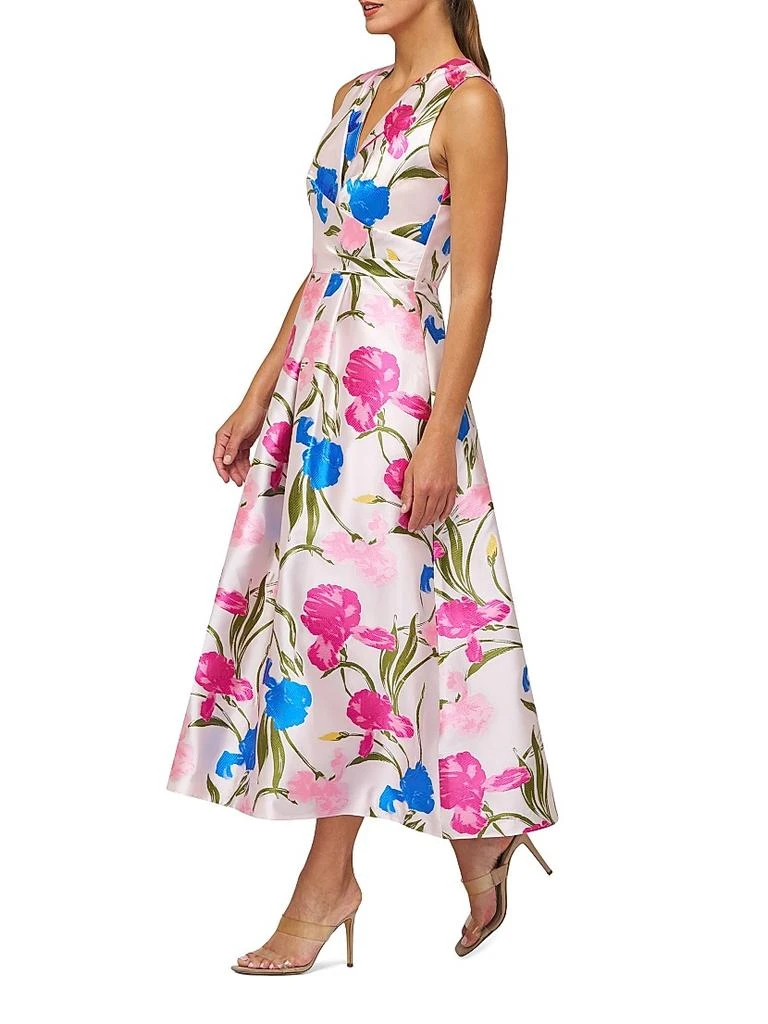 Kay Unger Payton Jacquard Tea-Length Dress 3