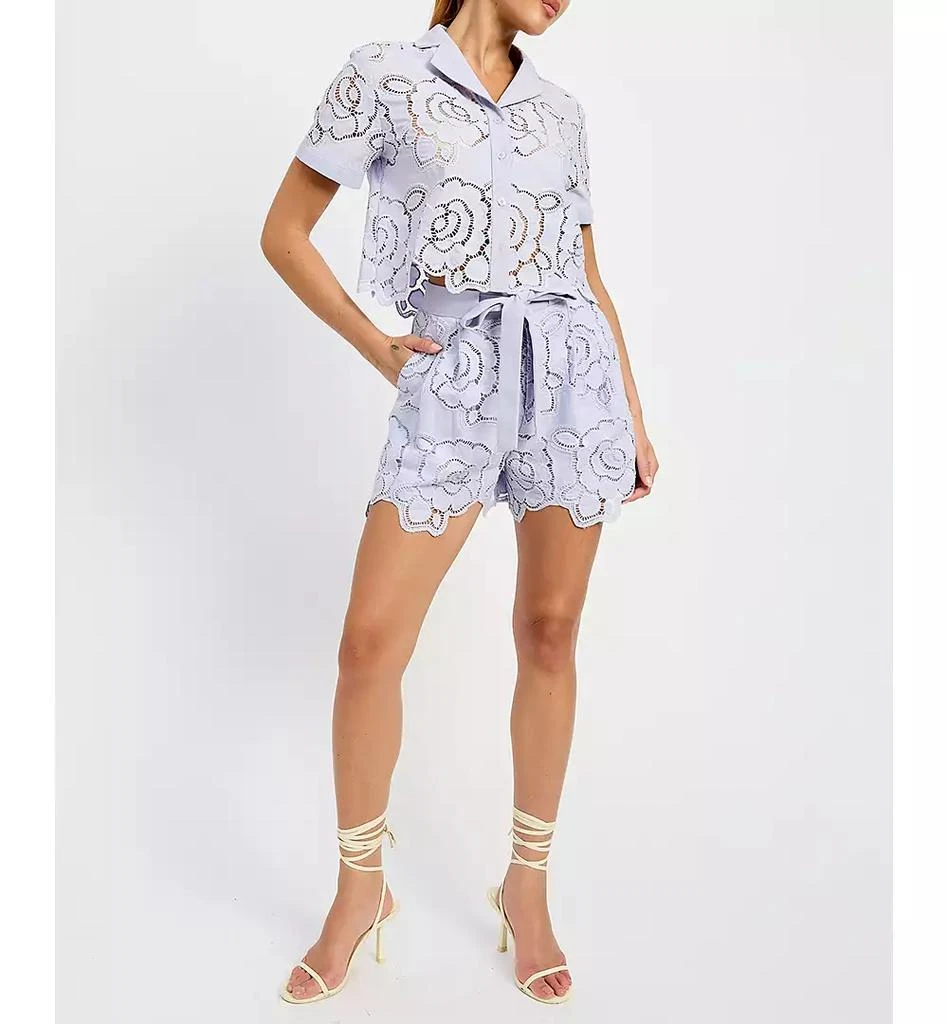En Saison Women's Brynlee Belted Shorts 5