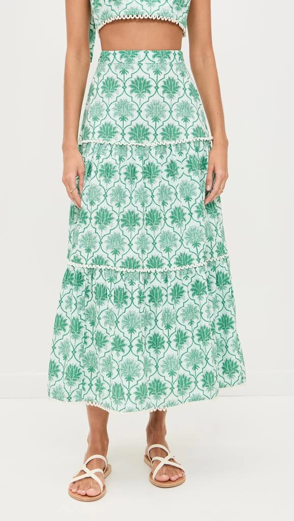 SAYLOR Kaitlin Palm Midi Skirt Set 4