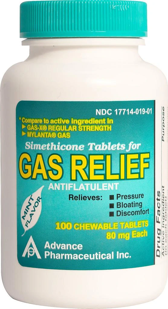 Advanced Pharmaceutical Inc. Gas Relief 100 Tablets 1