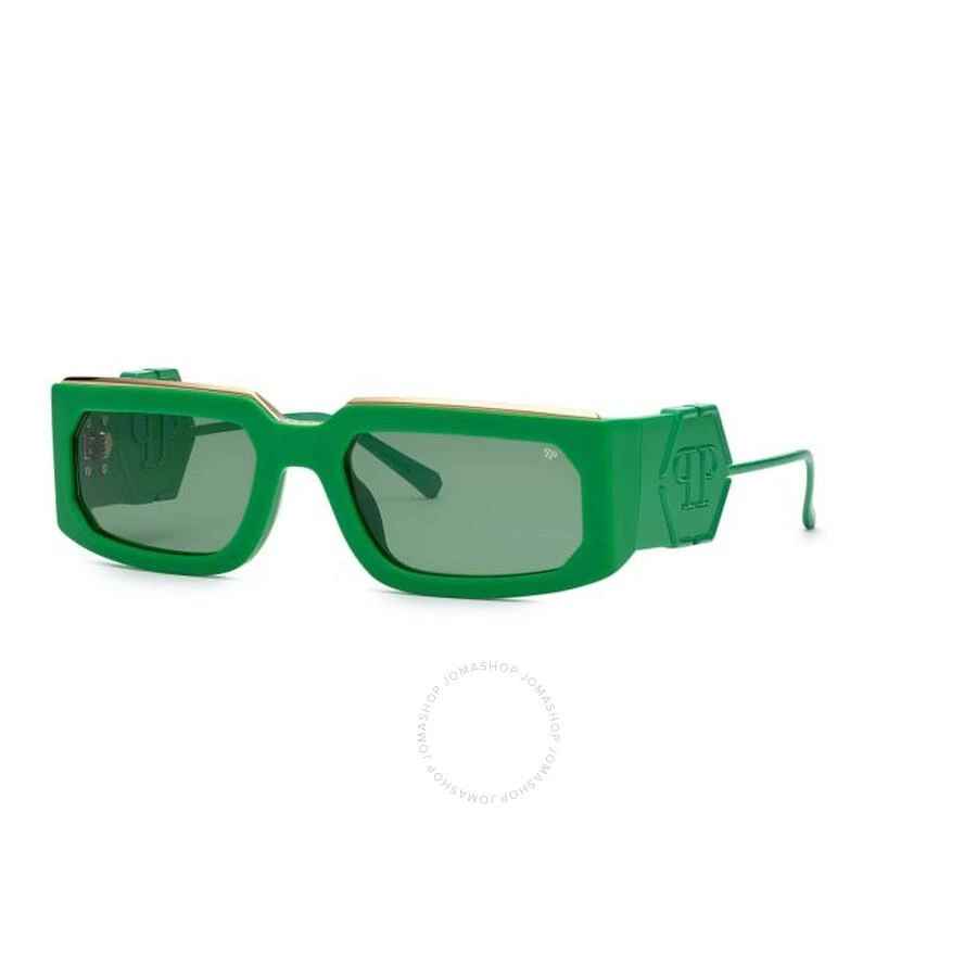 Philipp Plein Green Rectangular Ladies Sunglasses SPP119M 0859 58 1