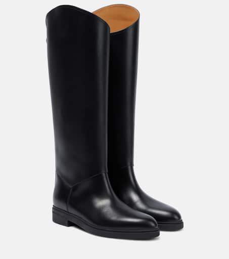 ロングブーツ [The Row] Nobilis TR Knee Boot in Leather Nobilis TR Knee Boot Brown in Leather – The Row