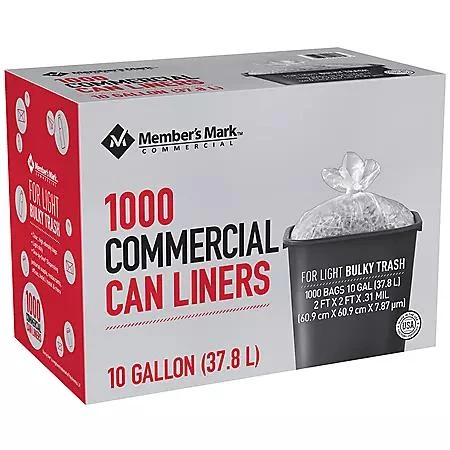 Member's Mark Member's Mark 10 Gallon Commercial Trash Bags 1000 ct. 7