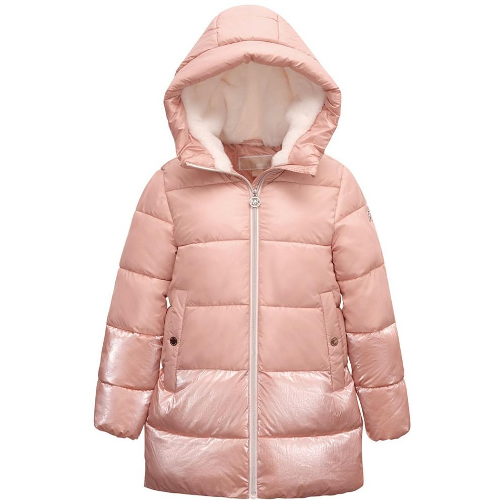 Michael kors big girl hooded jacket best sale