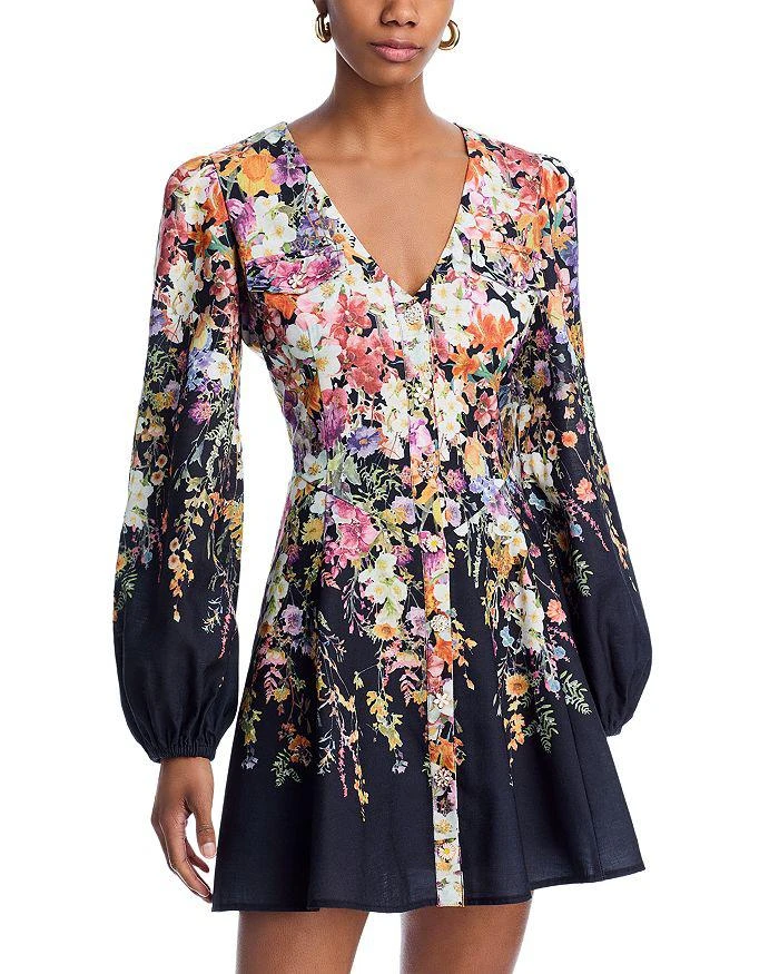 AQUA Floral Print Mini Dress - Exclusive 3