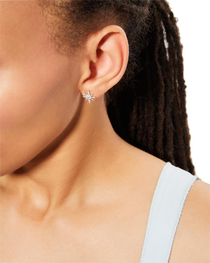 Graziela Gems White Starburst Stud Earrings