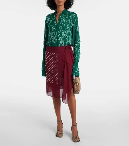 Dries Van Noten Embellished semi-sheer shirt 2