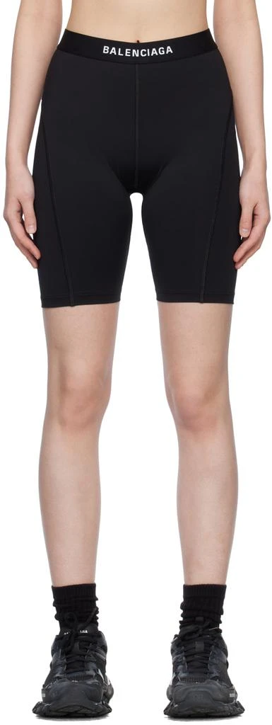 Balenciaga Black Athletic Cycling Shorts 1
