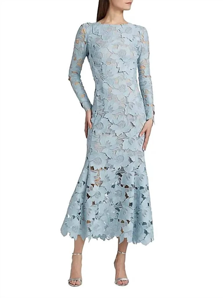 knee length dresses for ladies Serenity Blue Guipure Lace Blythe Dress main image 1