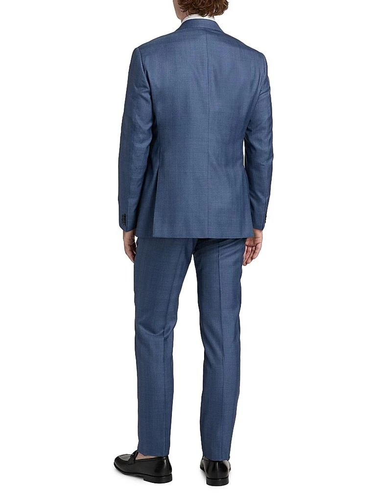 Giorgio Armani Plaid Wool-Silk Single-Breasted Suit 5