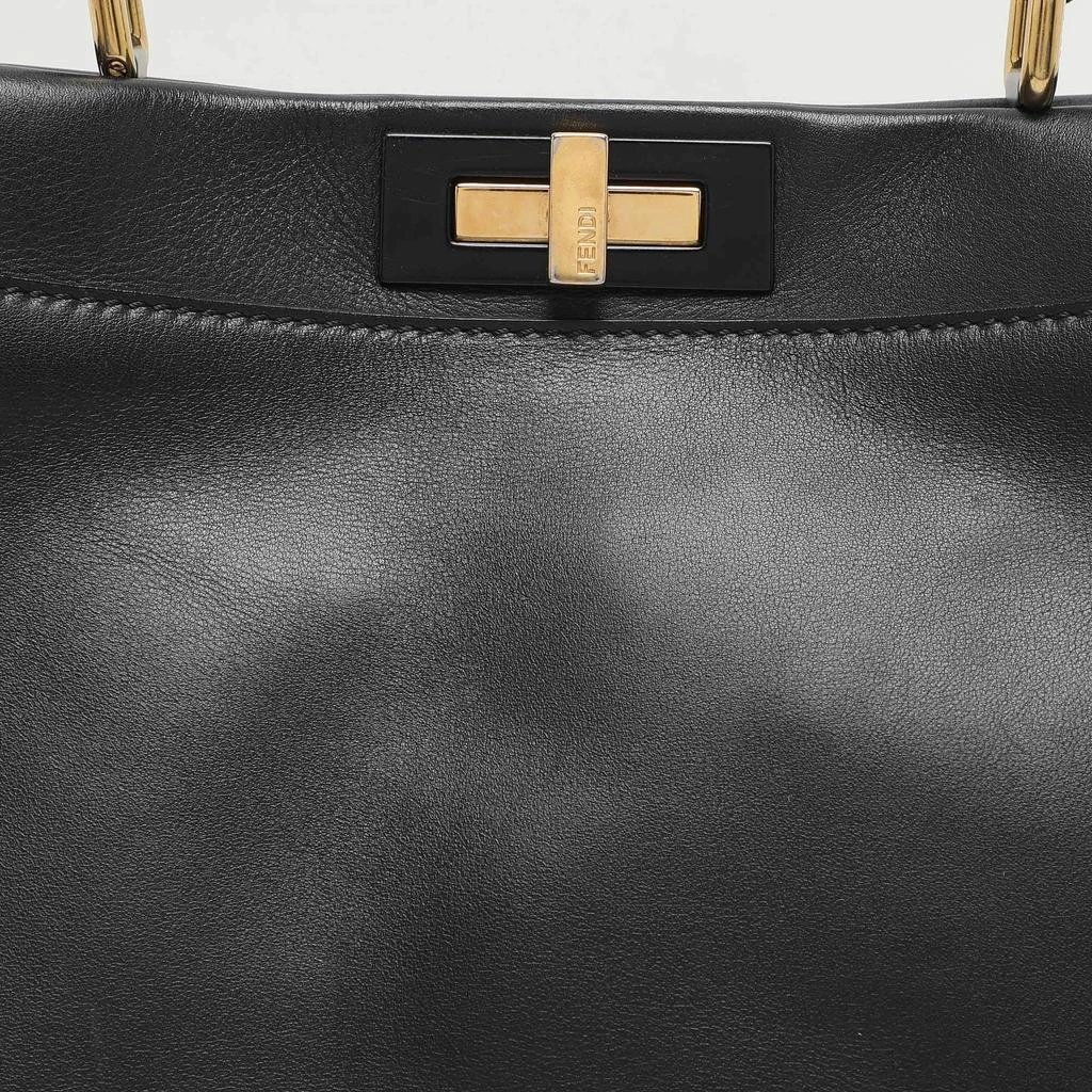 Fendi Fendi Black Leather Medium Peekaboo Top Handle Bag 6