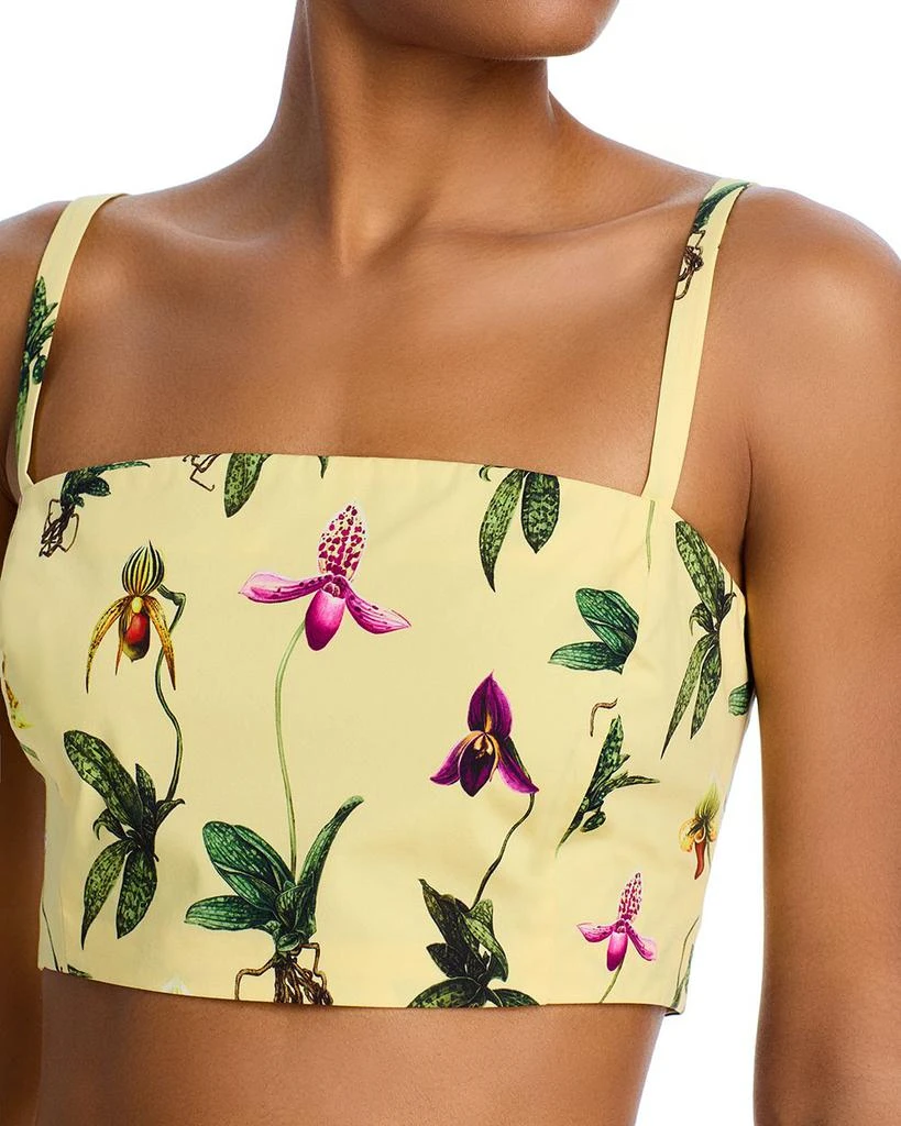 Oscar de la Renta Orchids Cropped Top 4