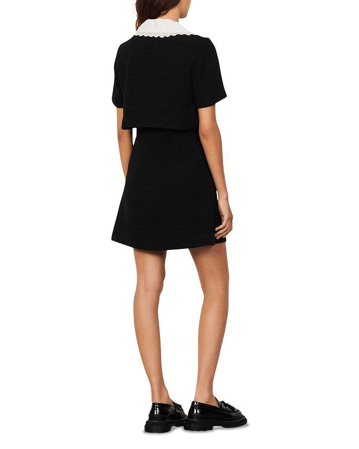 Sandro Tweed Peter Pan Collar Dress